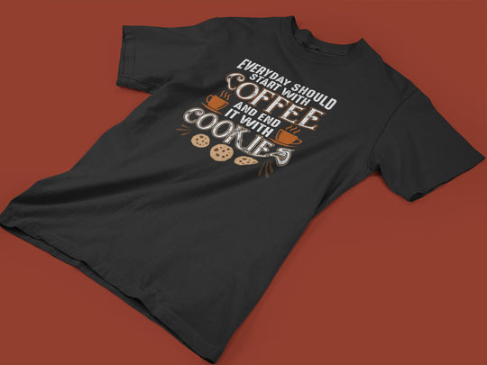 Black t-shirt with &