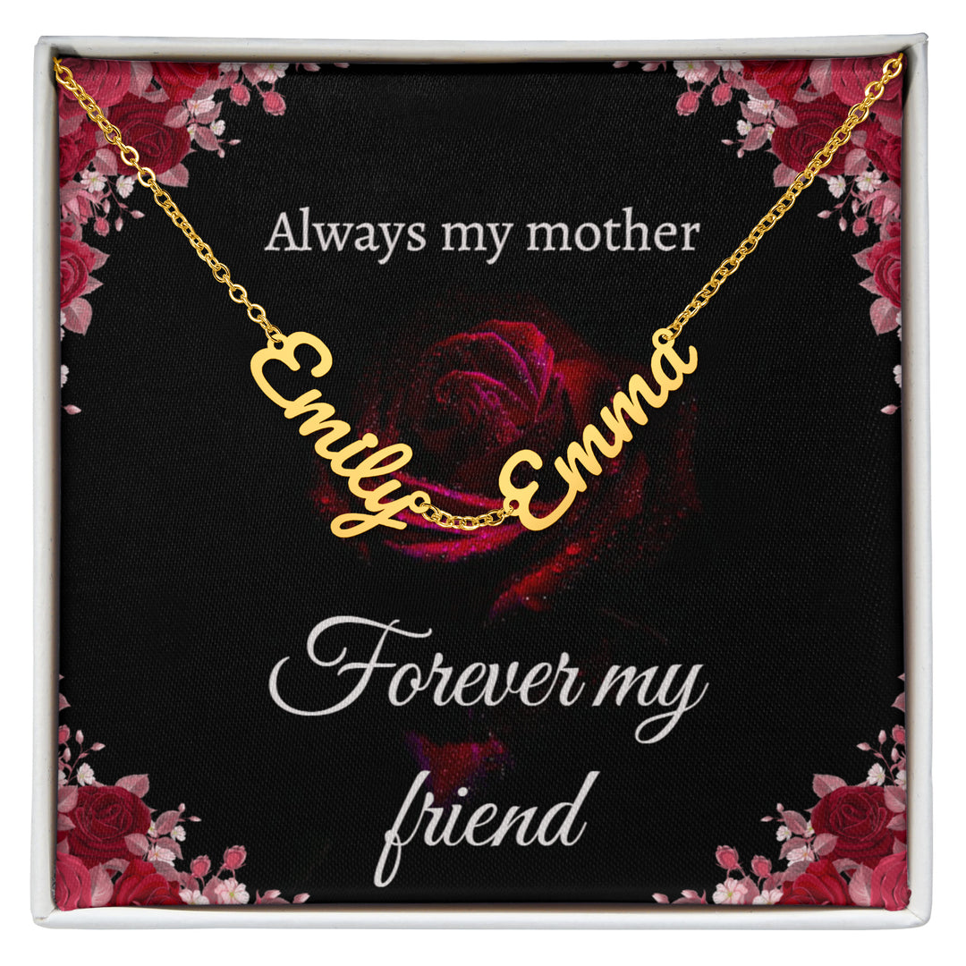 Personalized Mom 2–3 Name Necklace Gift