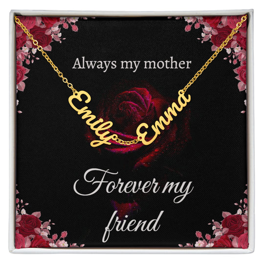 Personalized Mom 2–3 Name Necklace Gift