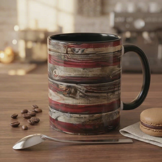 Rustic American Flag Mug