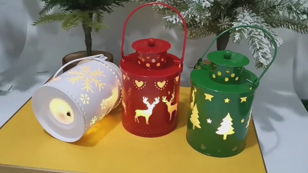 LED Christmas Cutout Lantern