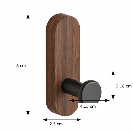 Self-Adhesive Wood Wall Hook